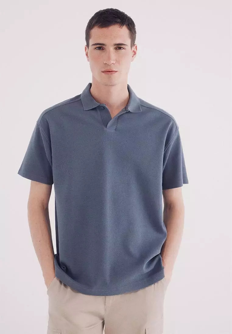 Regular Fit Waffle Structure Polo