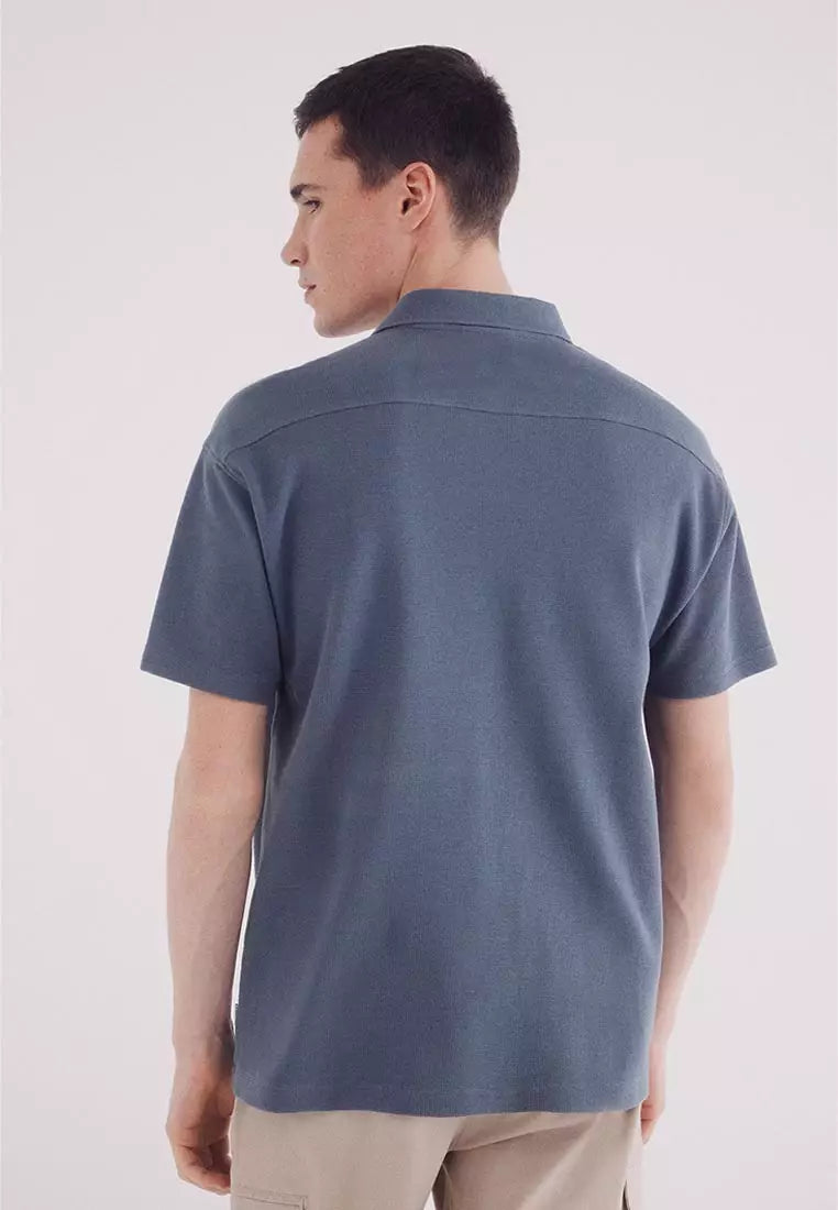 Regular Fit Waffle Structure Polo